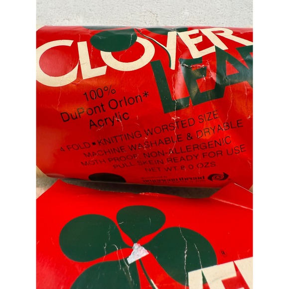 Clover Leaf Fisherman Yarn 2 Skeins 100% Acrylic Worsted Size Knitting Craft Lot - Picture 2 of 6